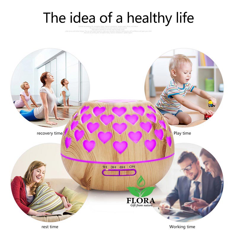 máy khuếch tán tinh dầu trái tim 5